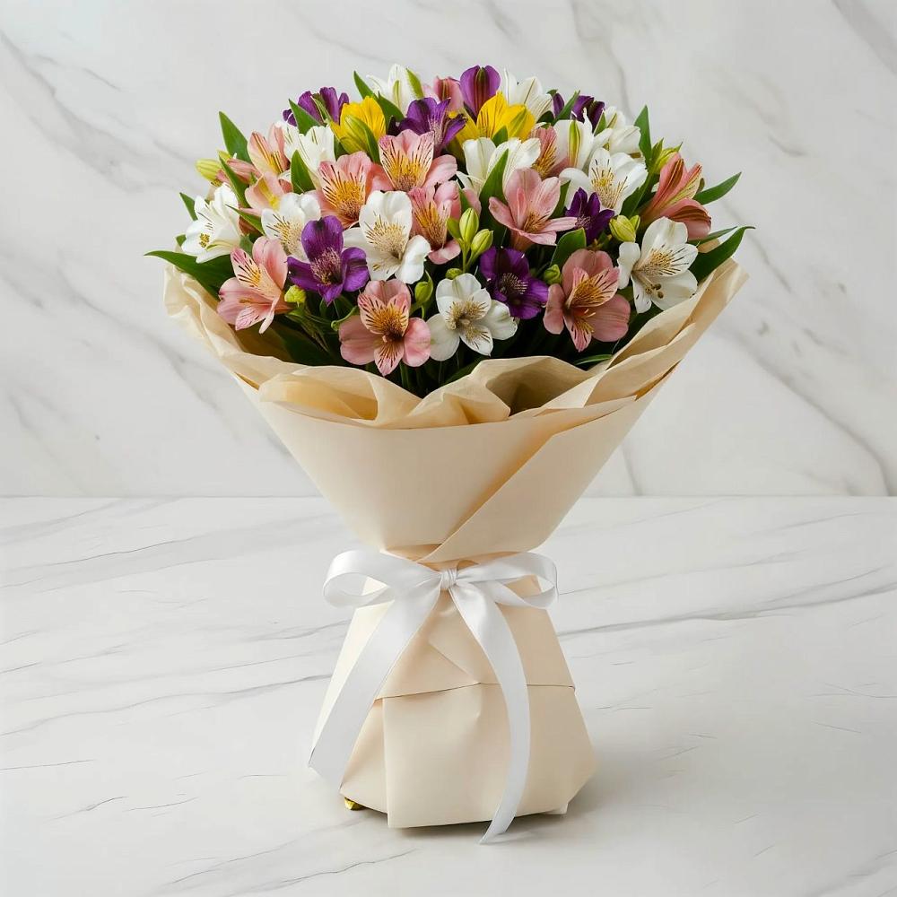 Букет цветов из: Альстромерии в Гатчину