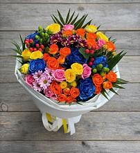 Букет цветов из:  Розы и Хризантемы в Гатчину