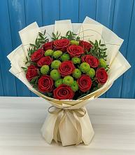 Букет цветов из:  Розы и Хризантемы в Гатчину