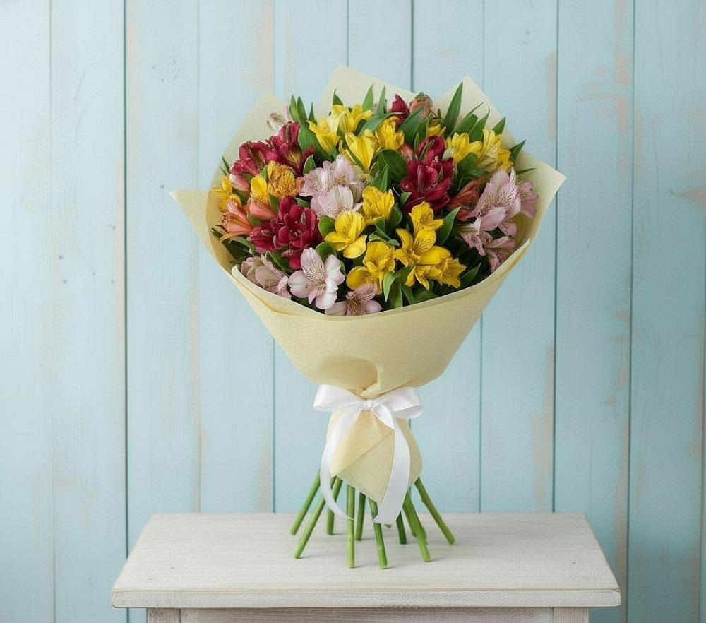 Букет цветов из: Альстромерии в Гатчину