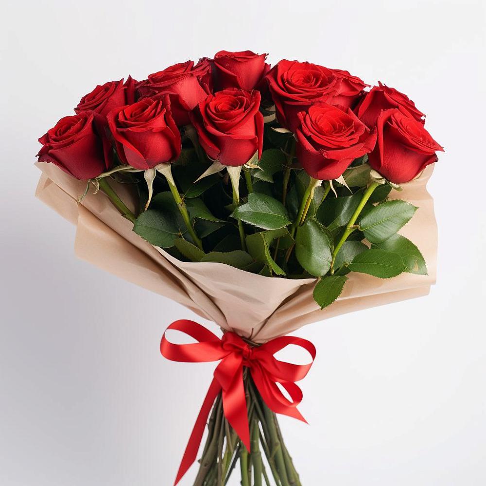 Букет 11 Красных роз Эдлесс Лав в Гатчину